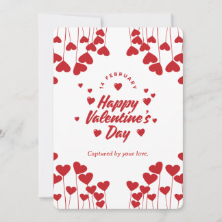 Invitación "Capturado por tu amor" – Valentín moderno y elega