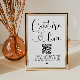 Invitación Capturar el Rótulo de Boda de código QR de amor