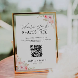 Invitación Capturar el Rótulo de código Love Qr, Rosa