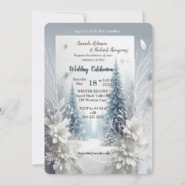 Invitación Capturar escena Art Winter y cristales de nieve y 