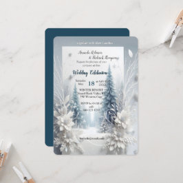 Invitación Capturar escena Art Winter y cristales de nieve y