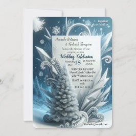 Invitación Capturar escena Art Winter y cristales de nieve y 