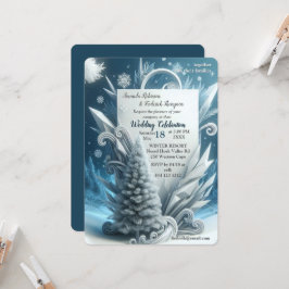 Invitación Capturar escena Art Winter y cristales de nieve y