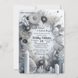 Invitación Capturar escena Art Winter y cristales de nieve y
