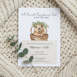 Invitación Capybara Baby Shower • Eucalyptus Design