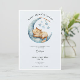 Invitación Capybara Baby Shower Invitation Cozy Moon Cub