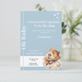 Invitación Capybara Baby Shower Invitation • Oh Baby
