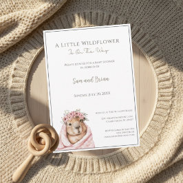 Invitación Capybara Baby Shower • Little Wildflower
