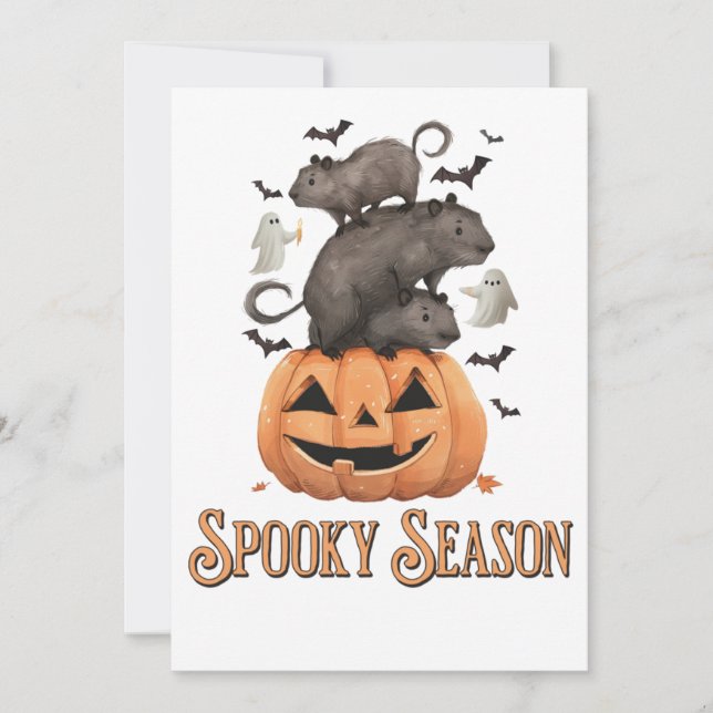 Invitación Capybara de Halloween (Anverso)