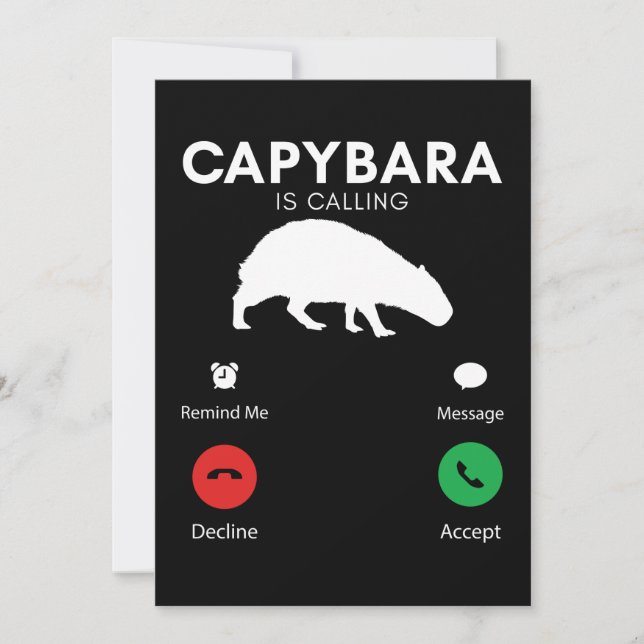 Invitación Capybara Humorous Capybaras (Anverso)
