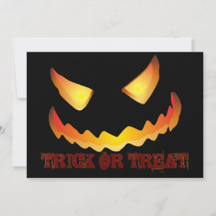Invitación Cara de Calabaza 2 para Halloween