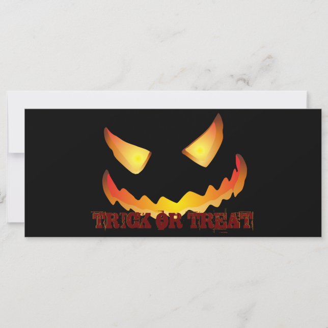 Invitación Cara de calabaza 2 para Halloween (Anverso)