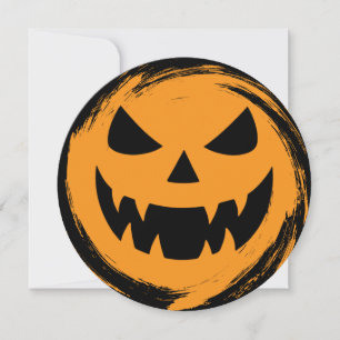 Invitación Cara de calabaza clásica y espeluznante