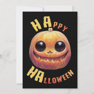 Invitación Cara de calabaza Feliz Halloween