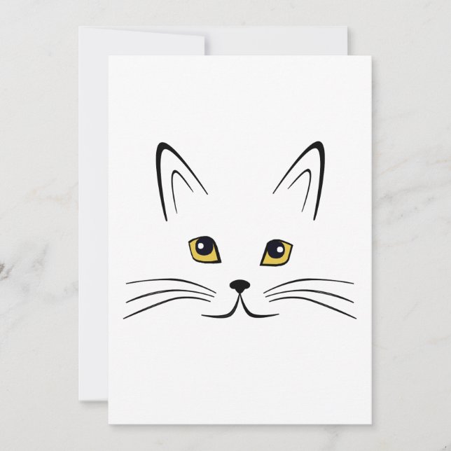 Invitación Cara de gato (Anverso)