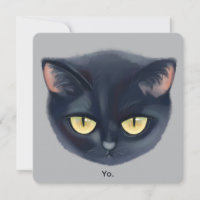 Cara de Gato Negro Adorable