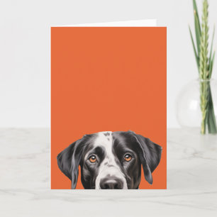 Invitación Cara de perro negra y blanca