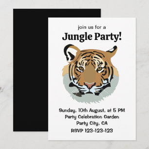 Invitación Cara de Tigre Animal Salvaje Tigre