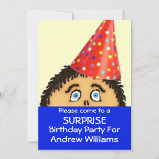 Invitación Cara Impactada Por Sorpresa Fiesta De Cumpleaños