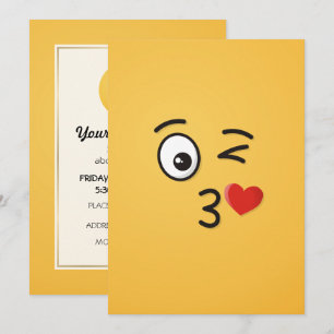 Invitación Cara lanzando un beso