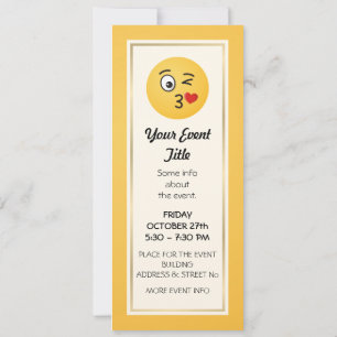 Invitación Cara lanzando un beso