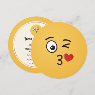 Invitación Cara lanzando un beso