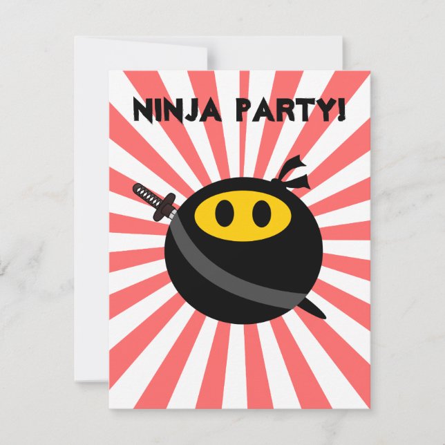 Invitación Cara Ninja (Anverso)