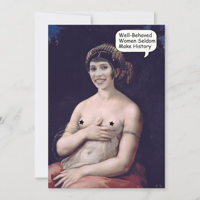 Invitación Cara personalizado en agujero sexy pintadora mujer (Anverso)