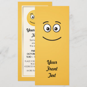 Invitación Cara sonriente con ojos abiertos
