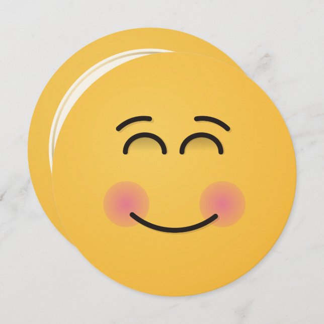 Invitación Cara sonriente con ojos sonrientes (Anverso / Reverso)