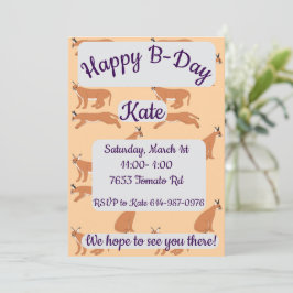 Invitación Caracales Feliz cumpleaños