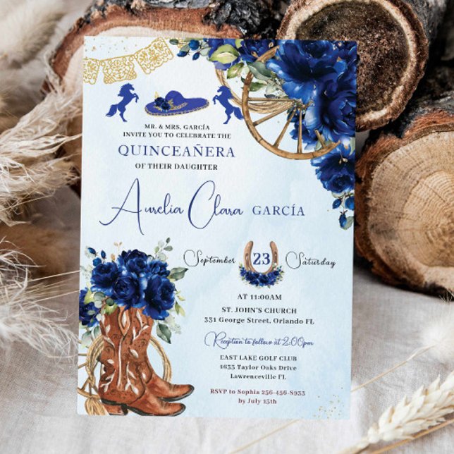 Invitación Caracol Carro Floral Real Quinceanera XV 15 (Subido por el creador)
