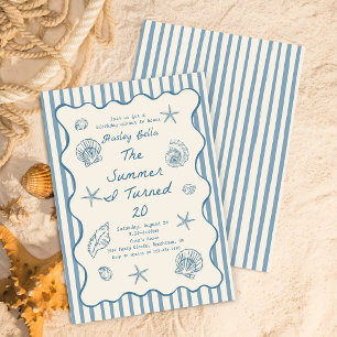 Invitación Caracoles Cumpleaños El Verano Que Cumplí Veinte
