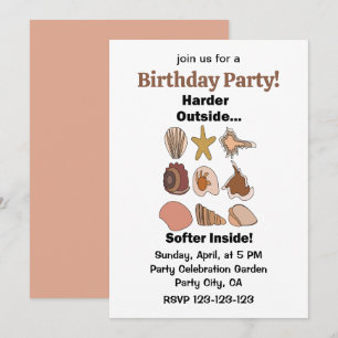 Invitación Caracoles Duros por Fuera Suaves por Dentro Fiesta