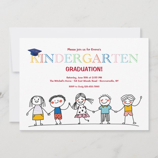 Invitación Caracteres de palo (Anverso)