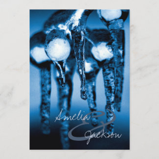 Invitación Carámbanos de la boda del invierno que casan