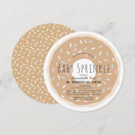 Invitación Caramel Donut Baby Sprinkle Shower Circle