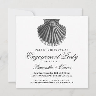 Invitación Carbón de carne de vieiras del Partido Compromiso 