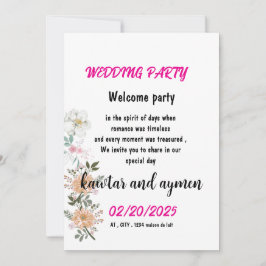 Invitación card wedding invitation simple