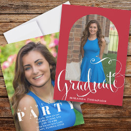 Invitación Cardenal rojo de escritura de escritura de fotogra