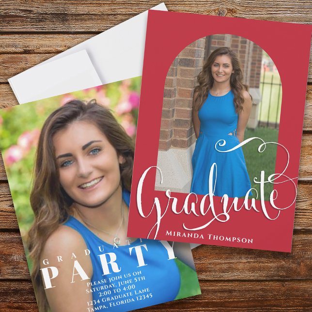 Invitación Cardenal rojo de escritura de escritura de fotogra (Subido por el creador)