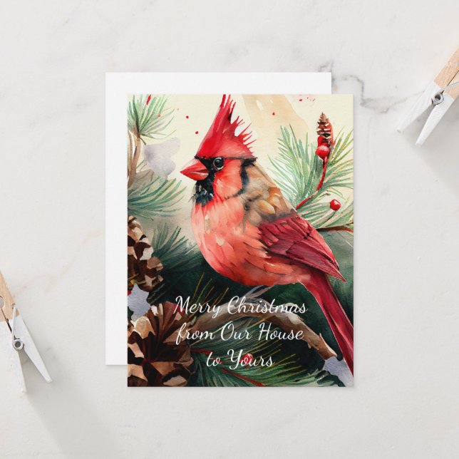 Invitación Cardenal rojo de nuestra casa a la tuya (Anverso/Reverso In Situ)