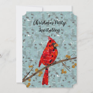 Invitación Cardenal Rojo, el pájaro de la Navidad
