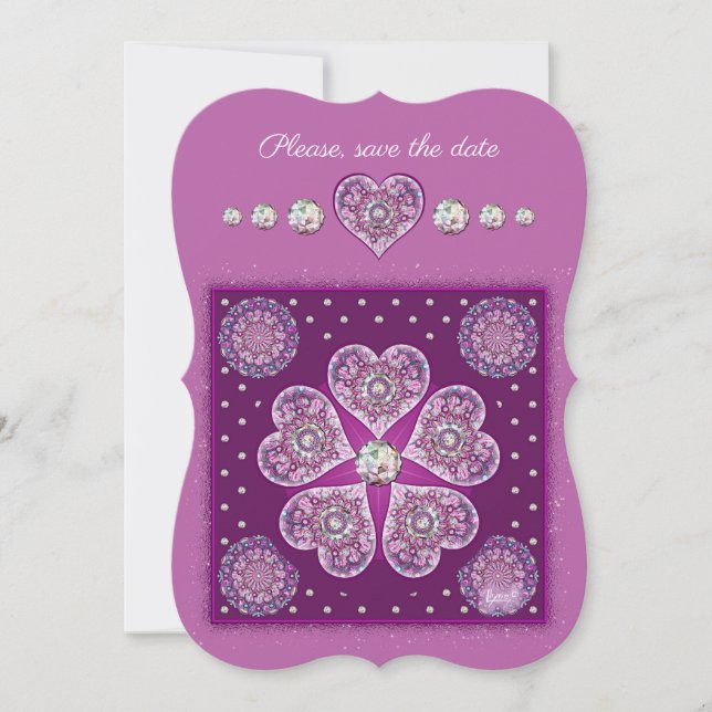 Invitación Cardinal Red Rosace (Anverso)