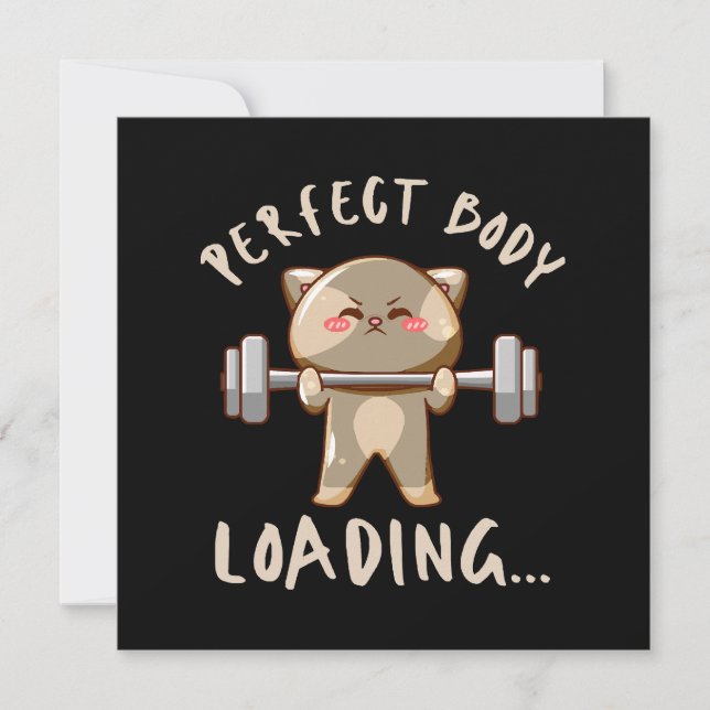 Invitación Cargando cuerpo perfecto... (Anverso)