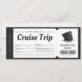 Invitación Cargo de regalo para boletos de vacaciones de cruc