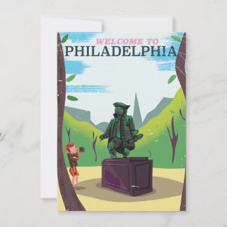 Invitación Caricatura de Benjamin Franklin en Filadelfia