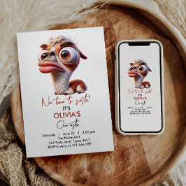 Invitación Caricatura divertida de Llama Fiesta Primer Cumple