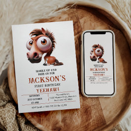 Invitación Caricaturas de caballos Fiesta de cumpleaños 1