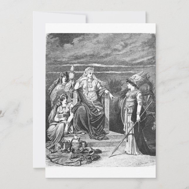 Invitación Carl Emil Doepler - Frigg y sus asistentes (Anverso)